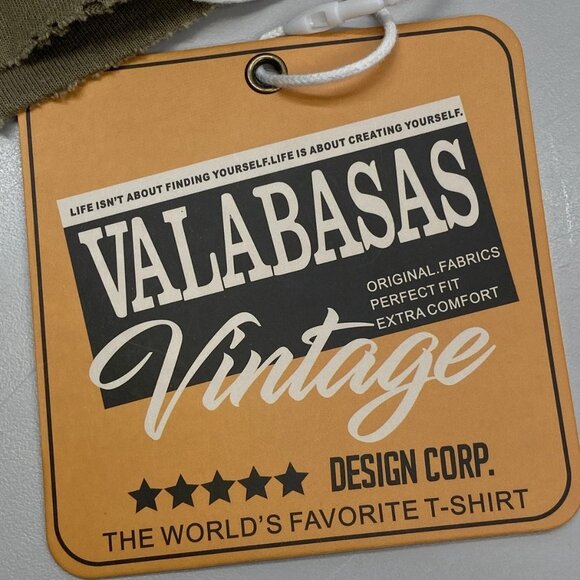 Valabasas Men's "V Paradise" Graphic T-Shirt Vintage Grey Size M | Short Sleeve - Picture 6 of 12